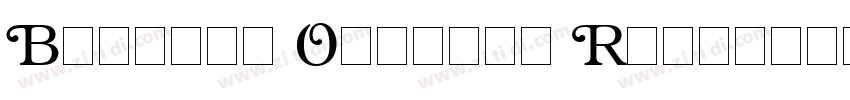 Bookman Outline Regu字体转换